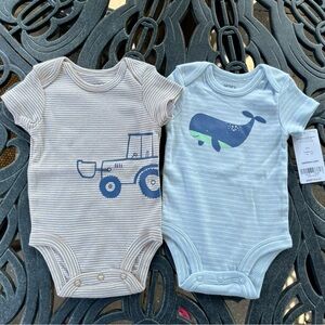 NWT 2 Carter’s size NB onsies